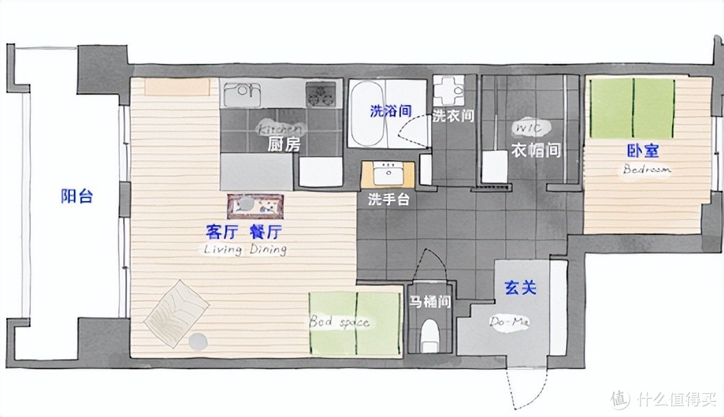 日本46岁姐姐住57㎡,不结婚,不生孩子,生活越简单越精致!